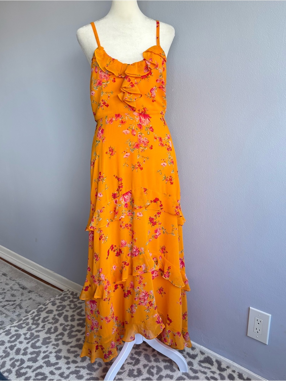1. State Yellow Floral Maxi Dress